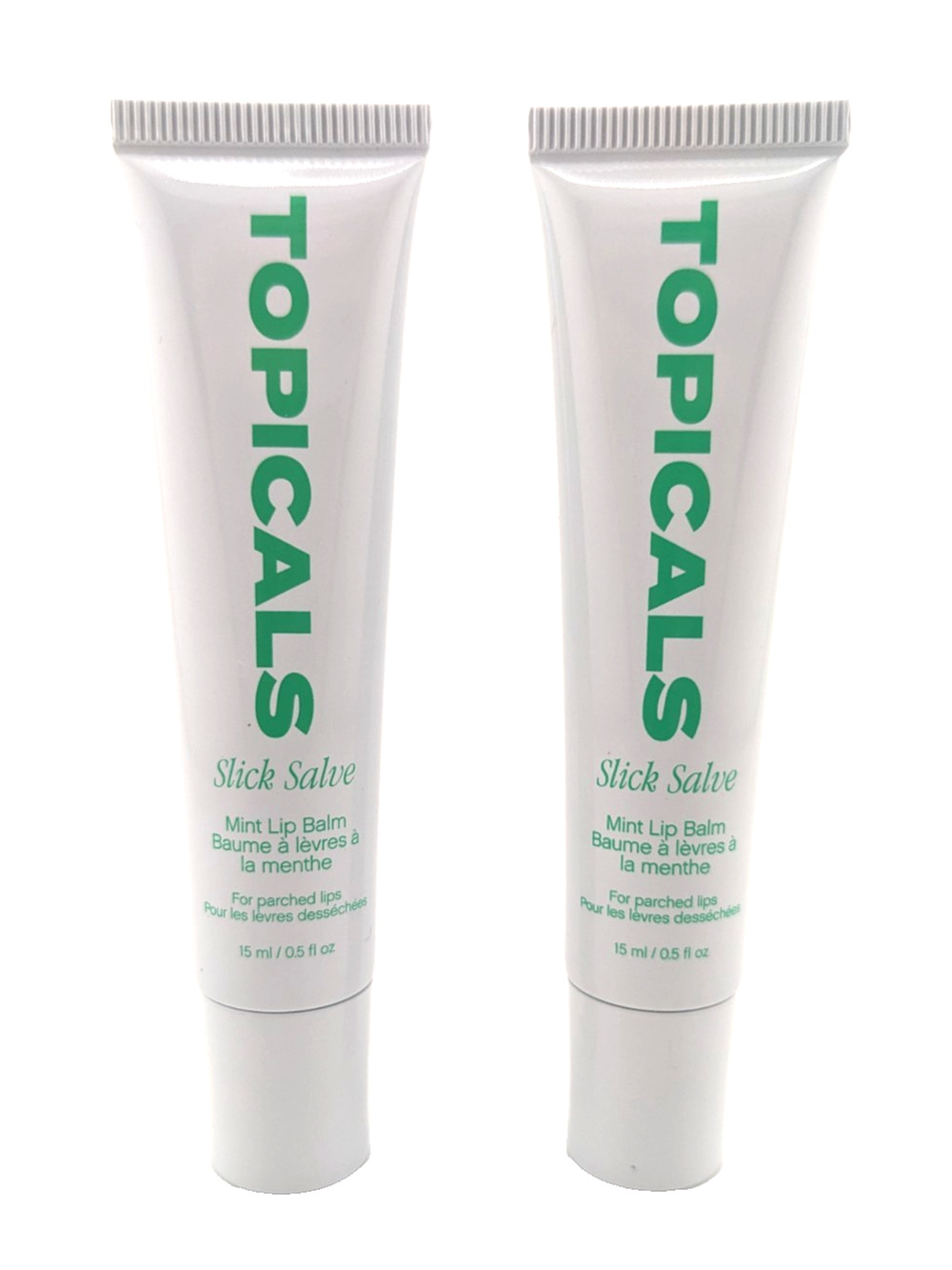 2x Topicals SLICK SALVE Mint Lip Balm Full Size ~ Ceramides, Hyaluronic Acid